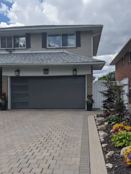 grey garage door installed