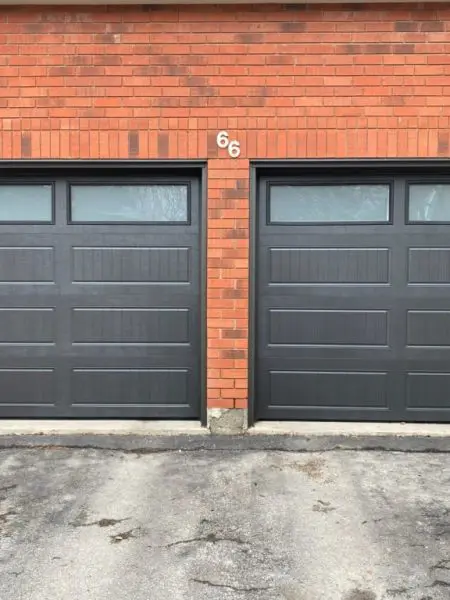 grey garage doors installed