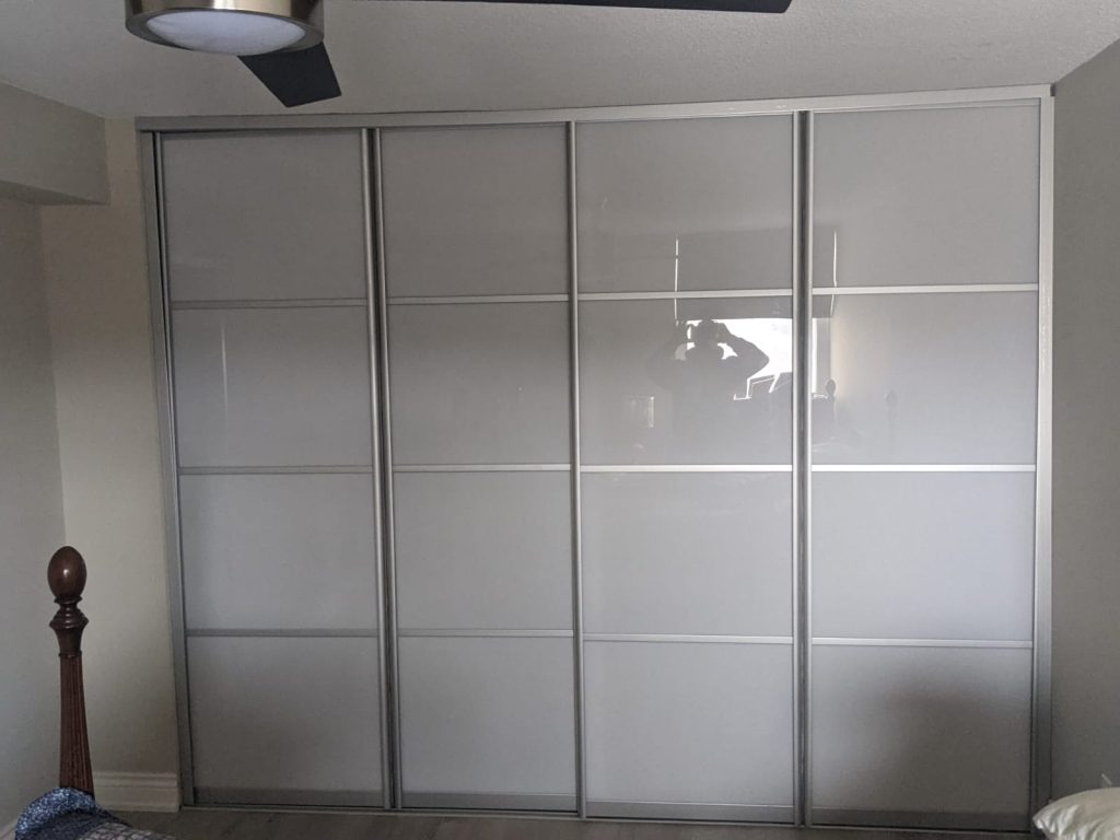 white sliding closet door