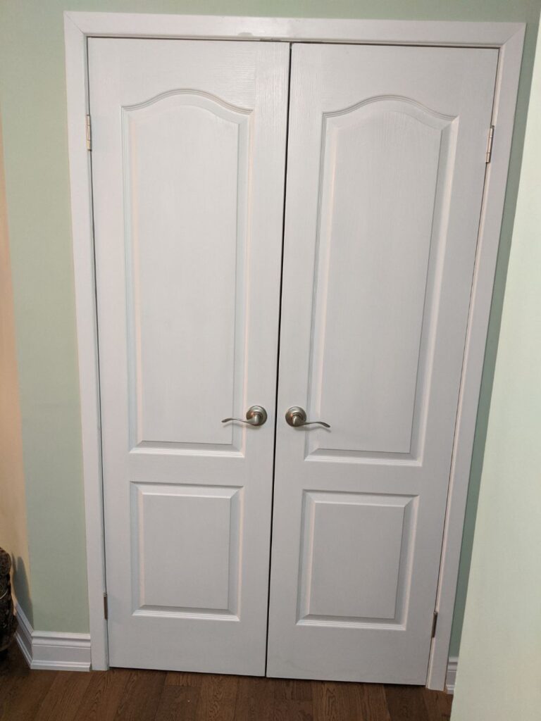 farmhouse white two panel door