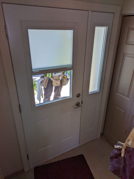 new white door with glass insert