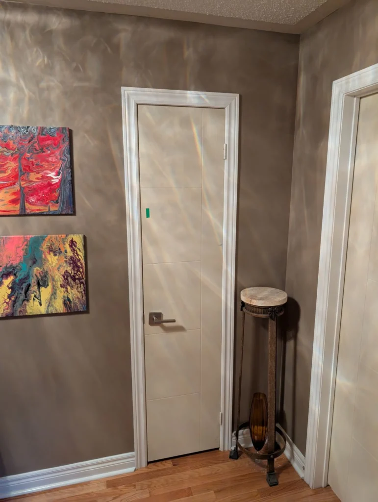 taupe panel interior door